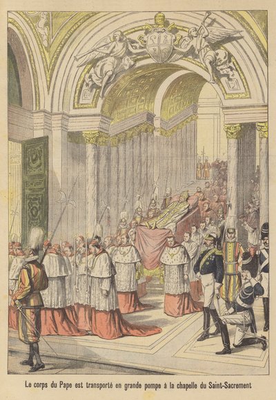 Das Begräbnis von Papst Leo XIII. von French School