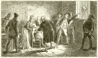Der Kopf der Prinzessin von Lamballe der Königin gezeigt von French School