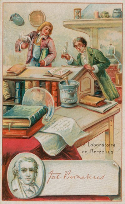 Das Labor des Schweizer Chemikers Jons Jacob Berzelius von French School