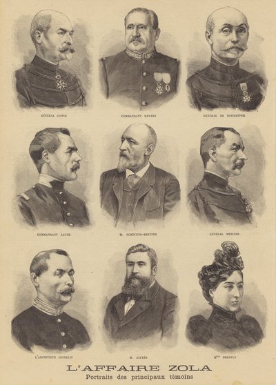 Der Verleumdungsprozess von Emile Zola von French School