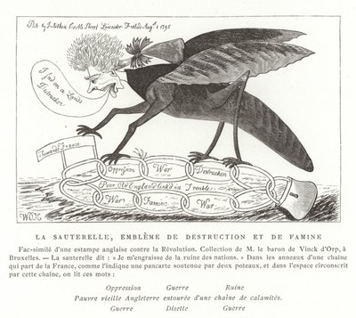 Die Heuschrecke, Emblem der Zerstörung und Hungersnot von French School