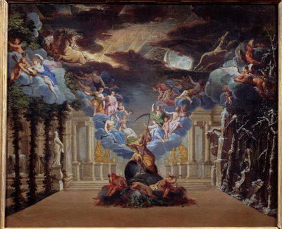 Der Palast der Zeit, Dekor des Prologs von „Atys“ von Jean Baptiste Lully von French School
