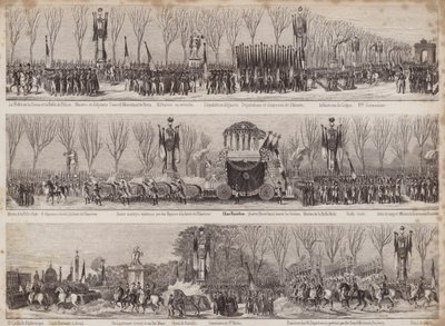 Die Prozession zur Umbettung Napoleons, Paris, 1840 von French School