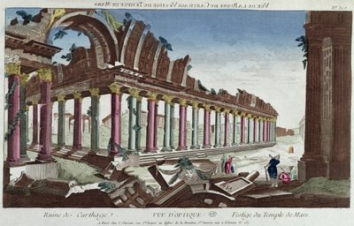 Die Überreste des Mars-Tempels unter den Ruinen von Karthago von French School