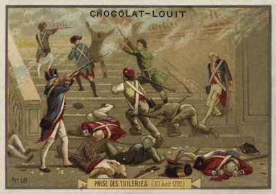 Der Sturm auf den Tuilerienpalast, Französische Revolution, 10. August 1792 von French School