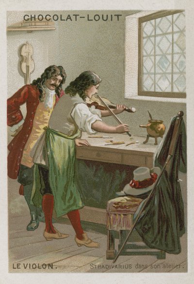 Die Violine: Stradivari in seiner Werkstatt von French School