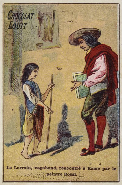 Der junge Vagabund Claude Lorrain wird in Rom vom Maler Rossi getroffen von French School