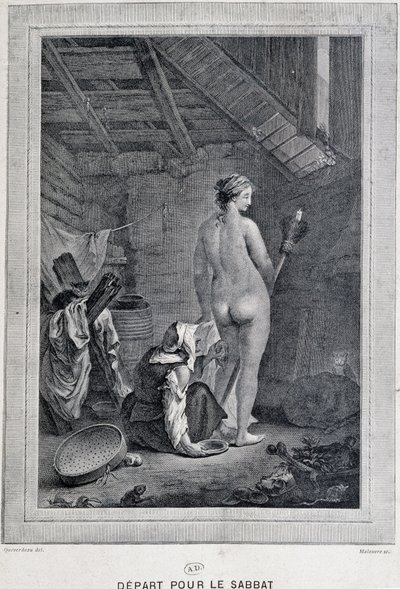 Toilette der Hexe vor dem Sabbat - Frankreich von French School