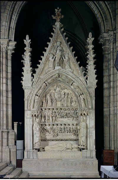 Grab von Dagobert I (605-39), König der Franken, restauriert von Adolphe Victore Geoffrey-Dechaume (1816-92) im Jahr 1862, ca. 1263 von French School
