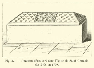 Grab entdeckt in der Kirche Saint-Germain des Prés im Jahr 1799 von French School