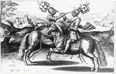 Turnierszene zwischen Henri IV (1553-1610) und Antoine de Pluvinel (1555-1620) von French School