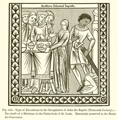 Typ des Henkers bei der Enthauptung von Johannes dem Täufer von French School