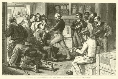 Ein Besuch in den Gefängnissen von Shanghai (Gravur) von French School