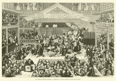 Eine Szene aus dem japanischen Theater von French School