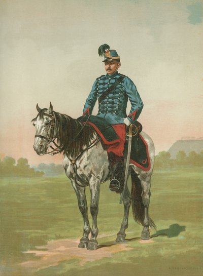 Unbekannter französischer Soldat zu Pferd von French School
