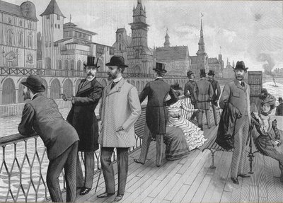 Weltausstellung 1900 in Paris: die Straße der Nationen von French School