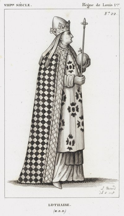 VIII Jahrhundert, Herrschaft von Ludwig I., Lothar von French School