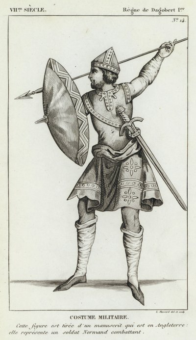 VII Jahrhundert, Herrschaft von Dagobert I., Militärische Kleidung von French School