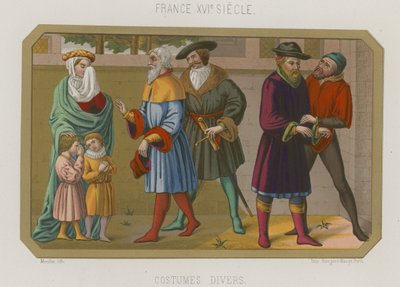 Verschiedene Moden des 16. Jahrhunderts in Frankreich von French School