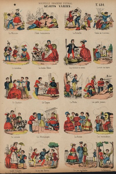 Verschiedene Themen von French School
