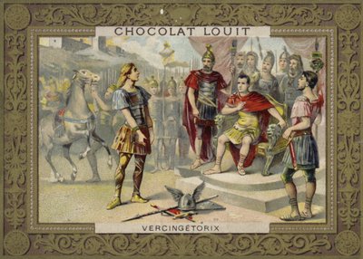 Vercingetorix unterwirft sich Julius Caesar, 52 v. Chr. von French School