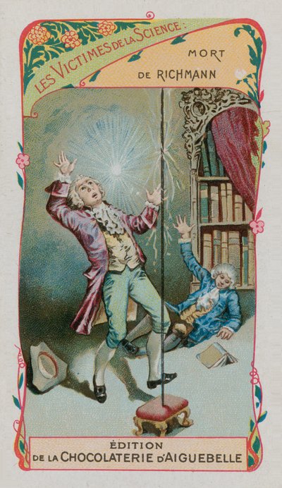 Opfer der Wissenschaft: Der Tod von Georg Wilhelm Richmann, deutscher Physiker (1711-1753) von French School