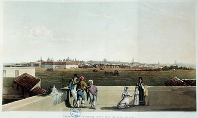 Ansicht von Buenos Aires in Argentinien. Lithographie von Vidal (1820) 19. Jahrhundert. Paris, Lateinamerikanische Bibliothek von French School