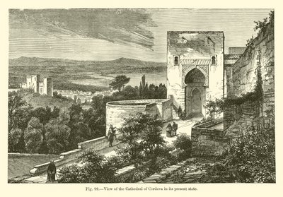 Ansicht der Kathedrale von Cordova in ihrem jetzigen Zustand (Stich) von French School