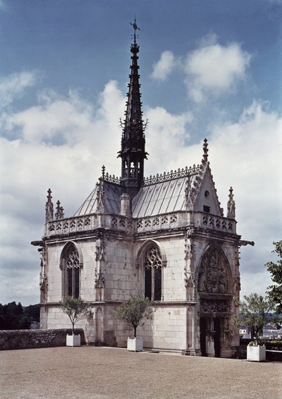 Ansicht der Chapelle Saint-Hubert des Chateau Amboise, fertiggestellt 1493 von French School