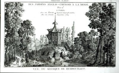 Ansicht des Kiosks in Rambouillet, aus Jardins Anglo-Chinois a la mode von George Louis le Rouge, veröffentlicht 1775-78 von French School
