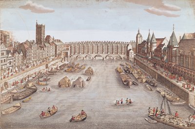 Ansicht der Pont au Change flussabwärts von French School