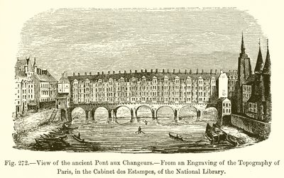 Ansicht der alten Pont aux Changeurs von French School