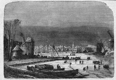 Ansicht der Stadt Den Haag in Holland, Ende des 19. Jahrhunderts. Gravur in „La gazette du dimanche“ vom 5. Dezember 1895. von French School
