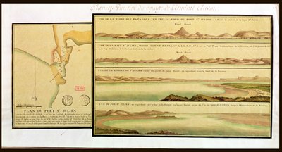 Ansichten des Hafens von San Julian, Patagonien von French School