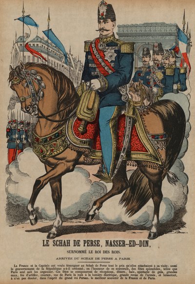 Besuch von Naser al-Din, Schah von Persien, in Paris von French School