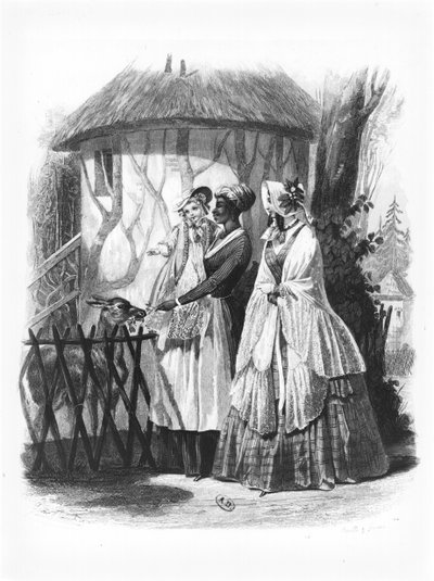 Besuch im Zoo des Jardin des Plantes in Paris, Modeplatte, 1846 von French School