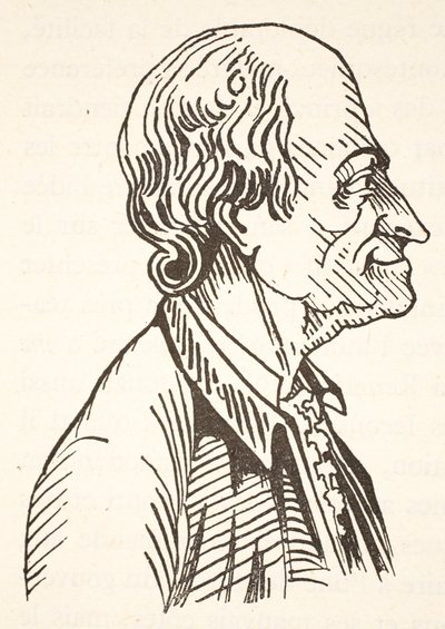 Voltaire, Kopie von Boris Mestchersky, Illustration aus Histoire de la Nation Francaise, Sciences, Bände I & II, von Gabriel Hanotaux, 1924 von French School