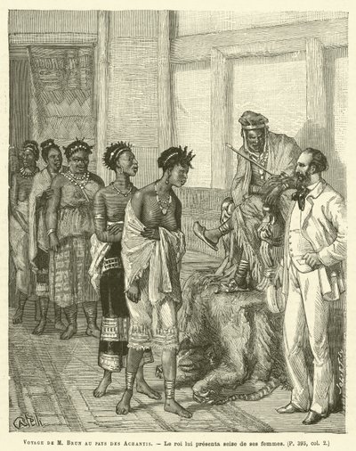 Reise von M. Brun ins Land der Ashanti (Stich) von French School