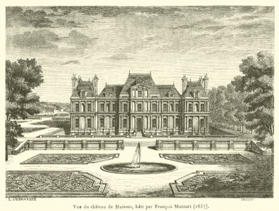 Ansicht des Schlosses von Maisons, erbaut von François Mansart von French School