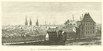 Blick auf den Quai und das Hotel de Conti, nach La Belle, 1640 von French School