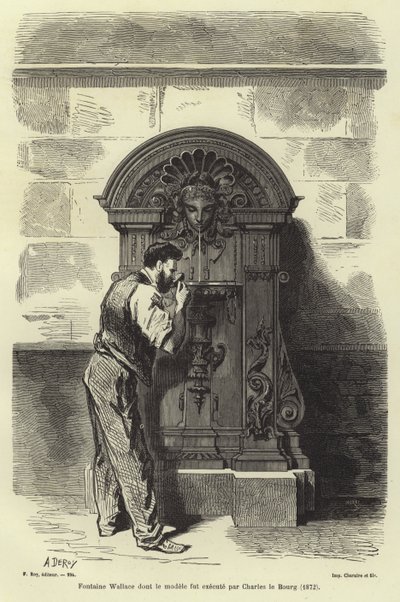 Wallace-Brunnen entworfen von Charles Auguste Lebourg, Paris, 1872 von French School