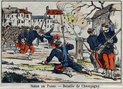 Krieg von 1870 zwischen Frankreich und Preußen: die Schlacht von Champigny oder die Schlacht von Villiers vom 30.11. bis 02.12.1870 von French School