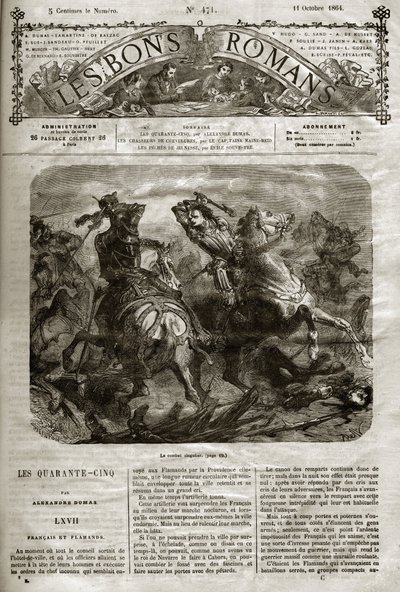 Religionskriege - Die Fünfundvierzig - Französisch und Flämisch - Die besondere Schlacht von Henri de Joyeuse (1563-1608) - Die guten Romane 1864 - Alexandre Dumas Vater von French School