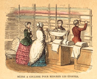 Gewichte und Maße (kolorierte Gravur) von French School