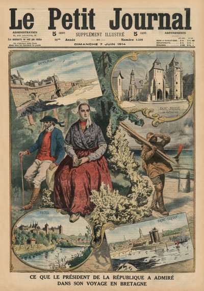 Was der Präsident der Republik während seiner Reise durch die Bretagne bewundert hat, Titelillustration aus 
