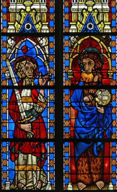 Fenster Narthex S, St. Johannes der Täufer und St. Paulus von French School
