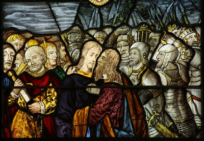 Fenster mit dem Verrat in Gethsemane von French School