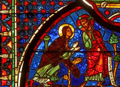 Fenster w0, Darstellung der Auferstehung: die Erscheinung vor Maria Magdalena von French School