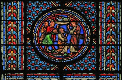 Fenster w10, St. Peter bekehrt den Zenturio von French School
