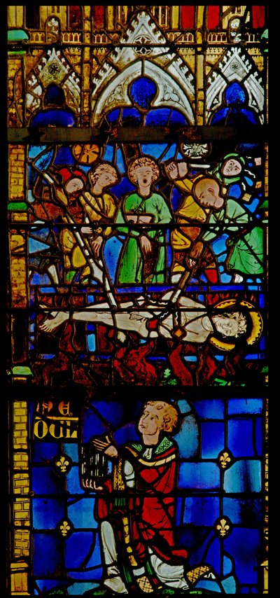 Fenster w10 mit dem lebendigen Rösten des St. Vinzenz von French School